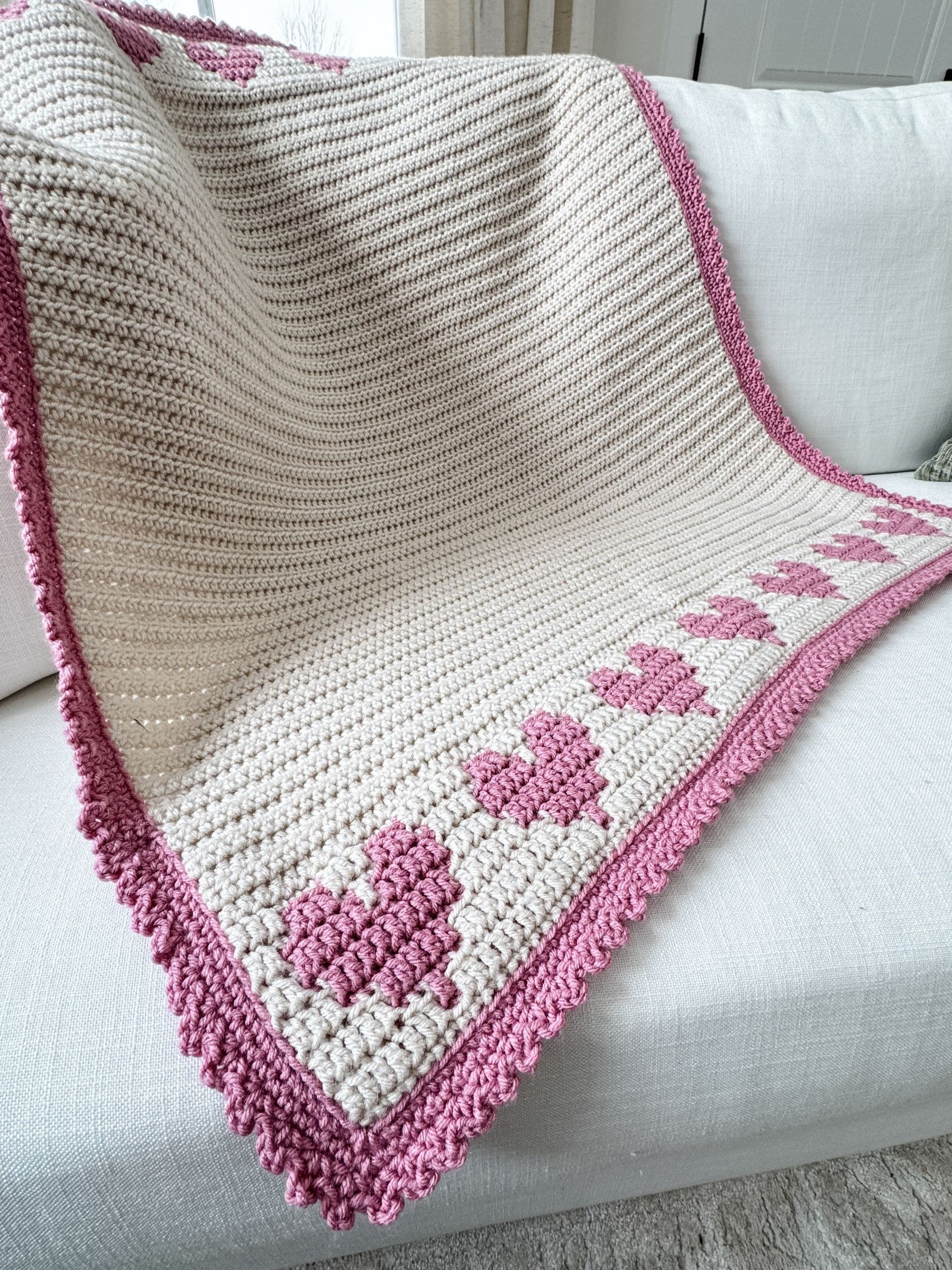 Heartstrings Mosaic Blanket and Coaster Crochet Pattern product image (11)