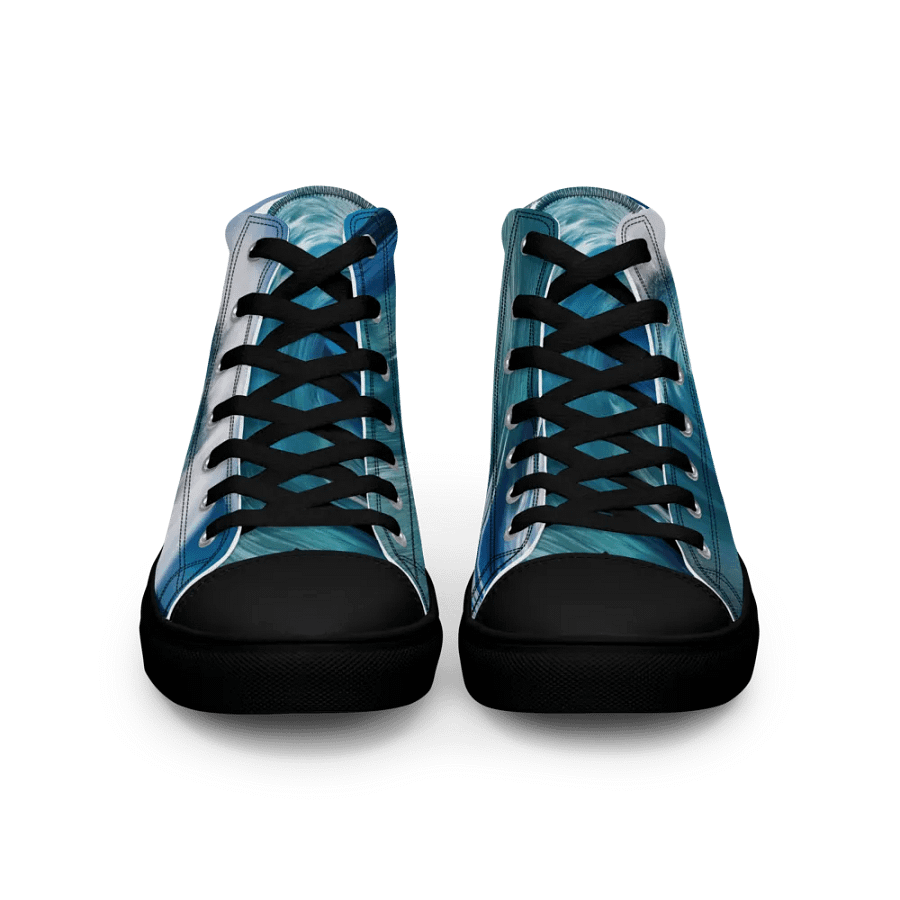 Ocean Wave High Top Canvas Shoes For Men product image (4)