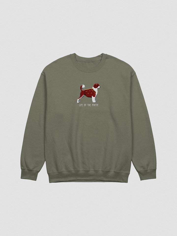 Life of the Portie Sweatshirt (Embroidered) of a Portuguese Water Dog(Chocolate & White) product image (10)