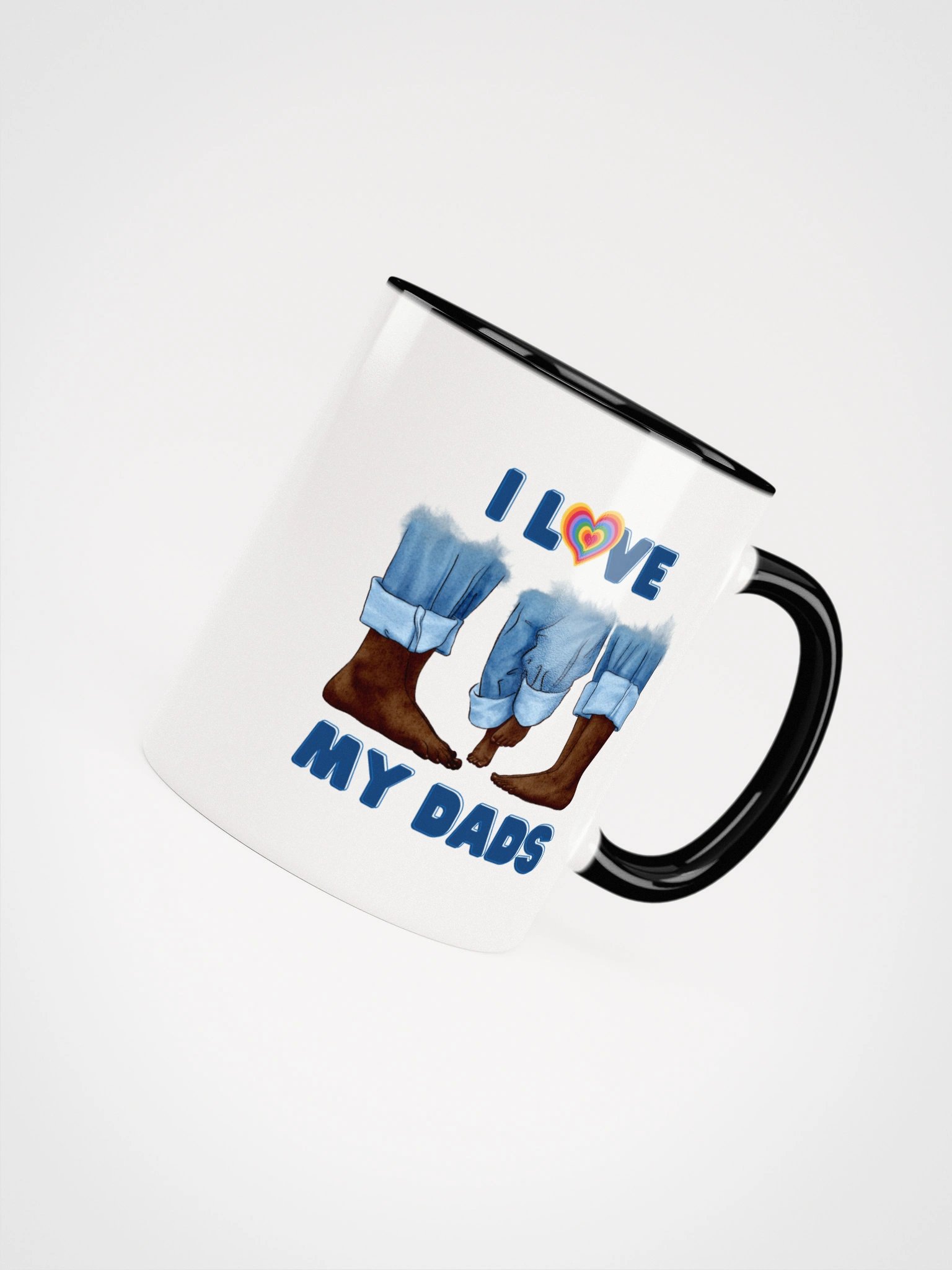 I Love My Dads Gay Family Pride Art Ceramic Mug with Color product image (7)