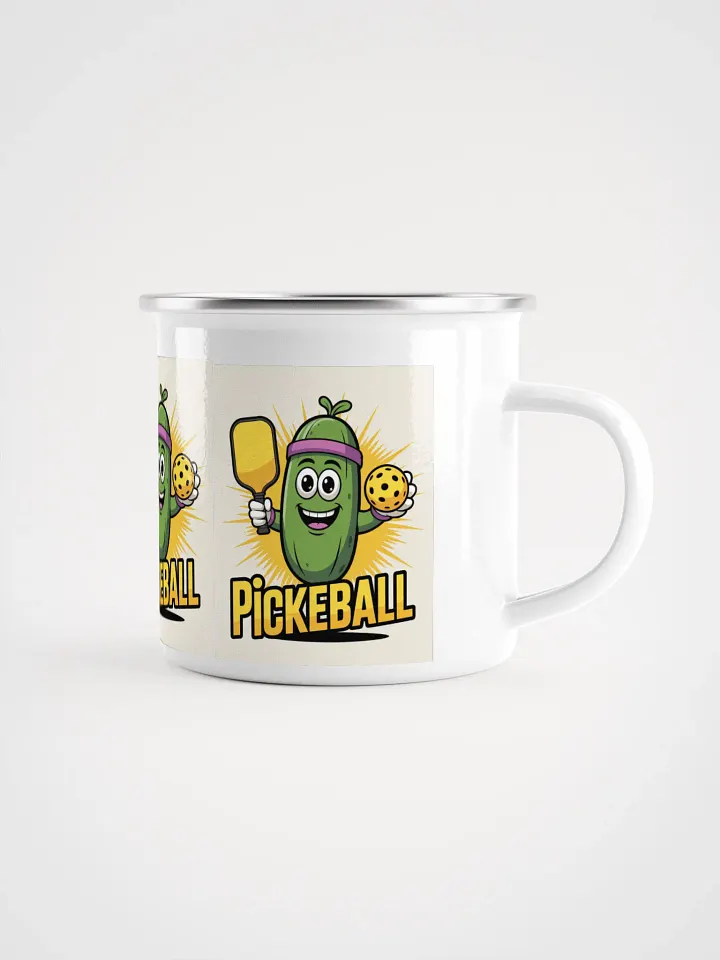 "Dill With It Pickleball Enamel Mug" product image (1)