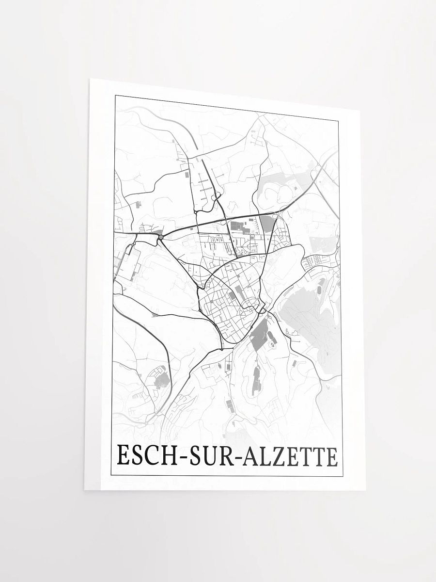 Esch-sur-Alzette, Luxembourg, city map print product image (13)