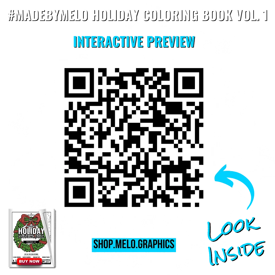 Holiday Coloring Book Vol 1: X-mas Doodle - Printable & Digital | #MadeByMELO product image (2)