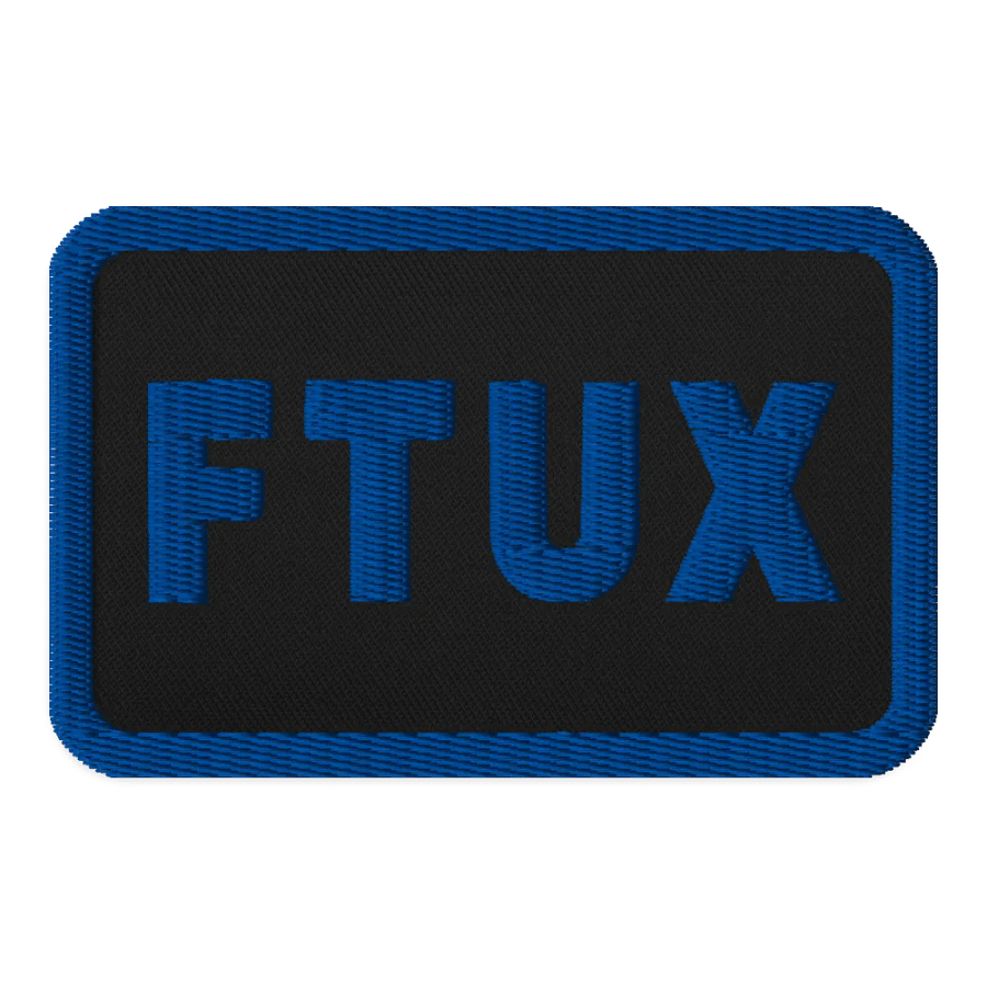 Blue FTUX Embroidered Patch product image (1)