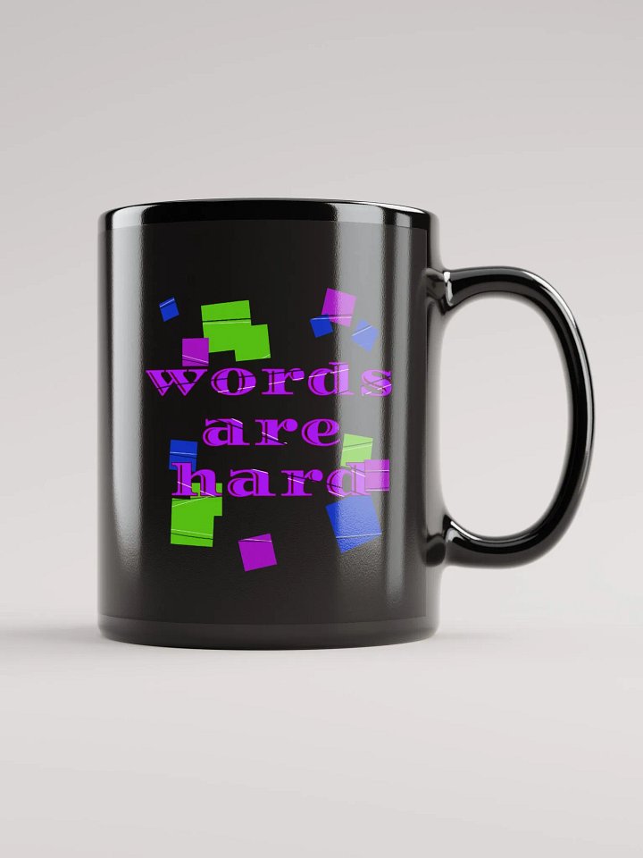 words are hard mug solid color product image (1)