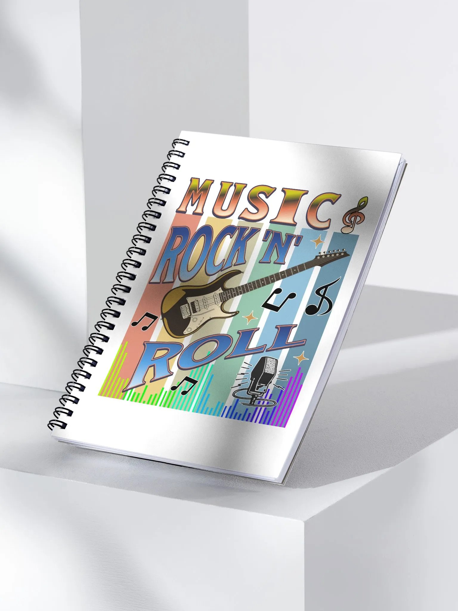 Music Rock N Roll Guitar Vibes Spiral Notebook product image (2)