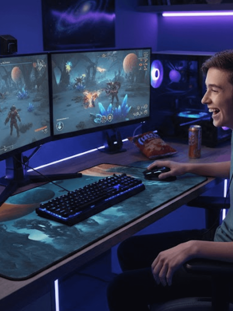 Blue Alien World Deskmat product image (1)