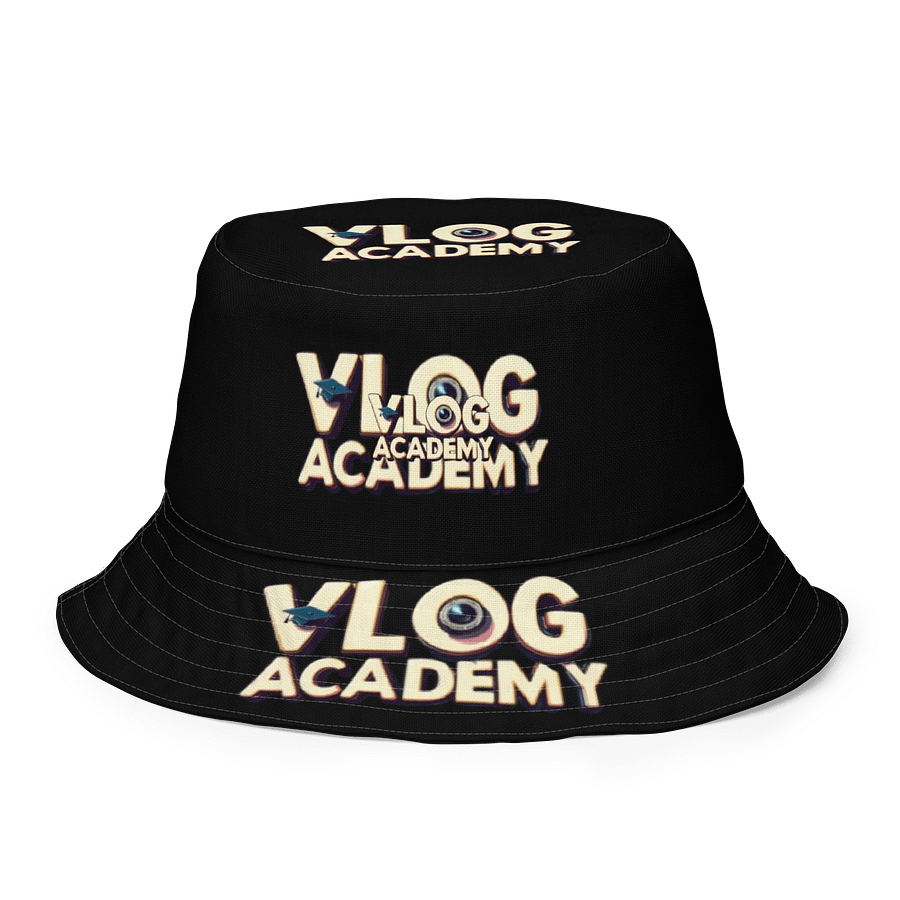 Vlog Academy All-Over Print Reversible Bucket Hat product image (2)