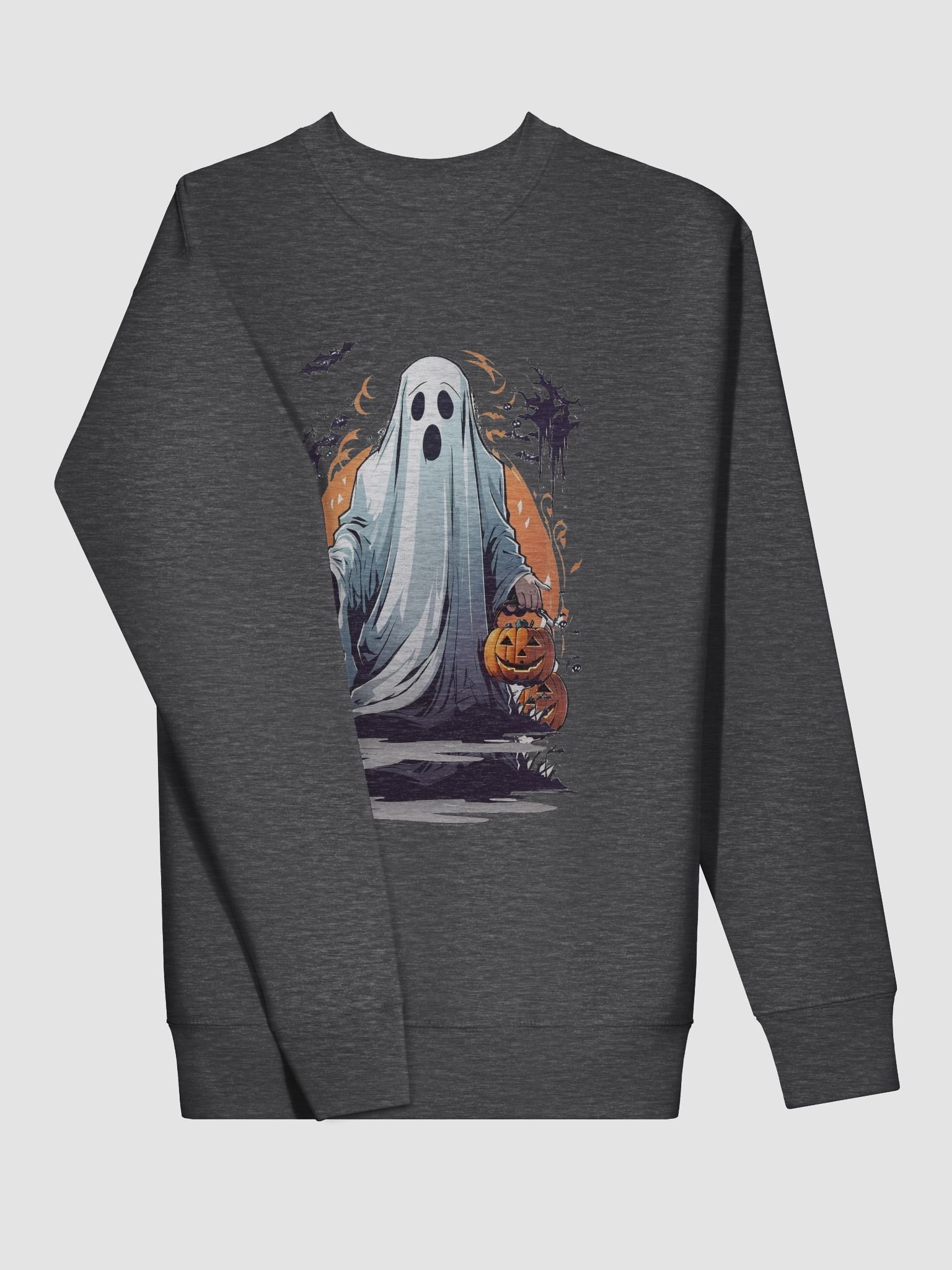 Spooky Ghost Sweatshirt – Cozy Halloween Pullover with Pumpkin Trick-or-Treat Design product image (3)