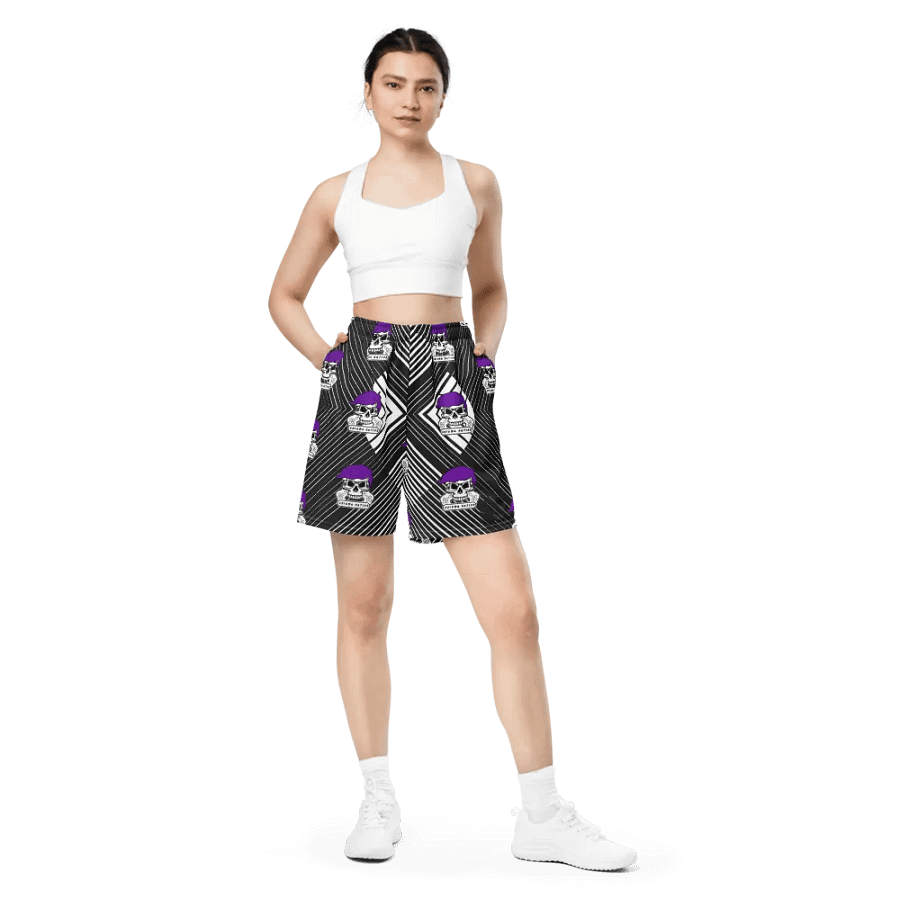 Enigma Nation All-Over Print Recycled Unisex Mesh Shorts product image (4)