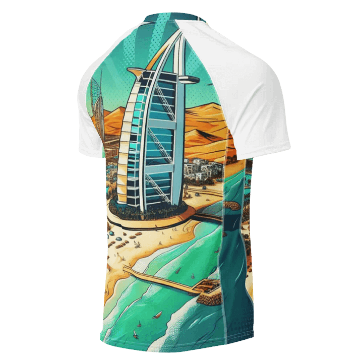 Futurama City Men's Rash Guard | Ai Design product image (2)