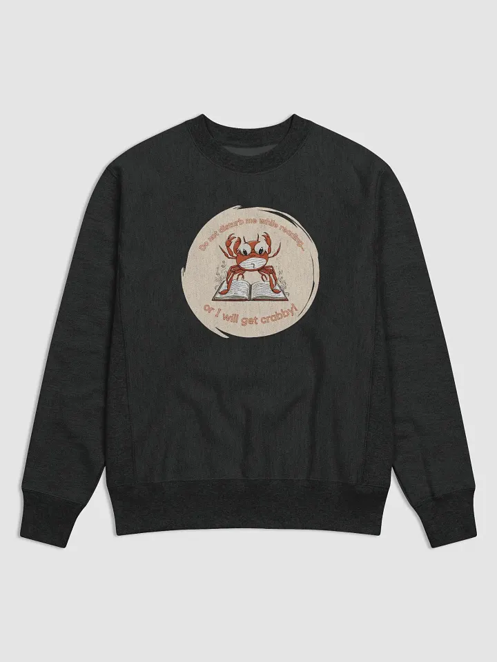 Do not disturb me while reading crab sweatshirt product image (1)