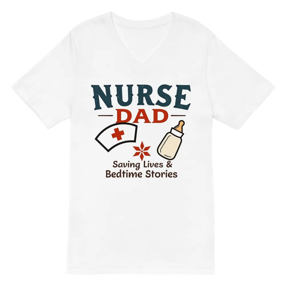 Nurse Dad Saving Lives & Bedtime Stories T-shirt product image (2)