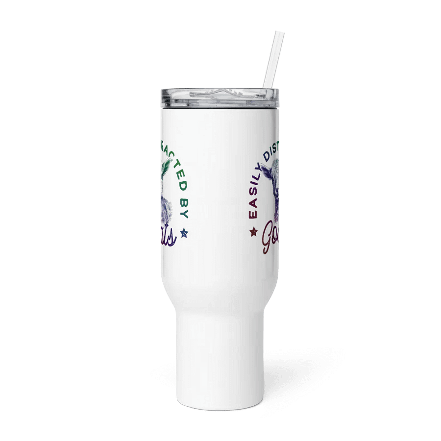 "Easily distracted by goats" Travel Mug with a Handle product image (16)