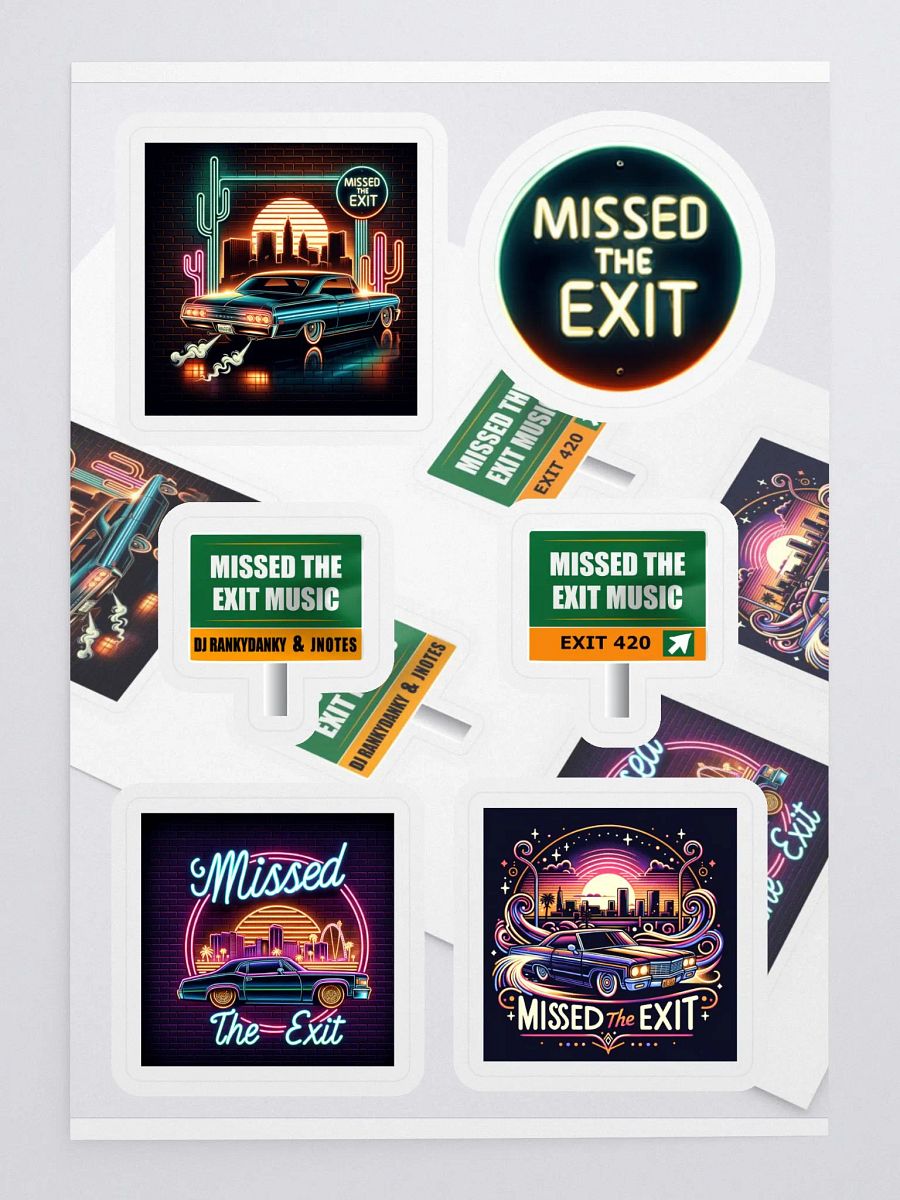 Neon City Escape Sticker Sheet product image (3)
