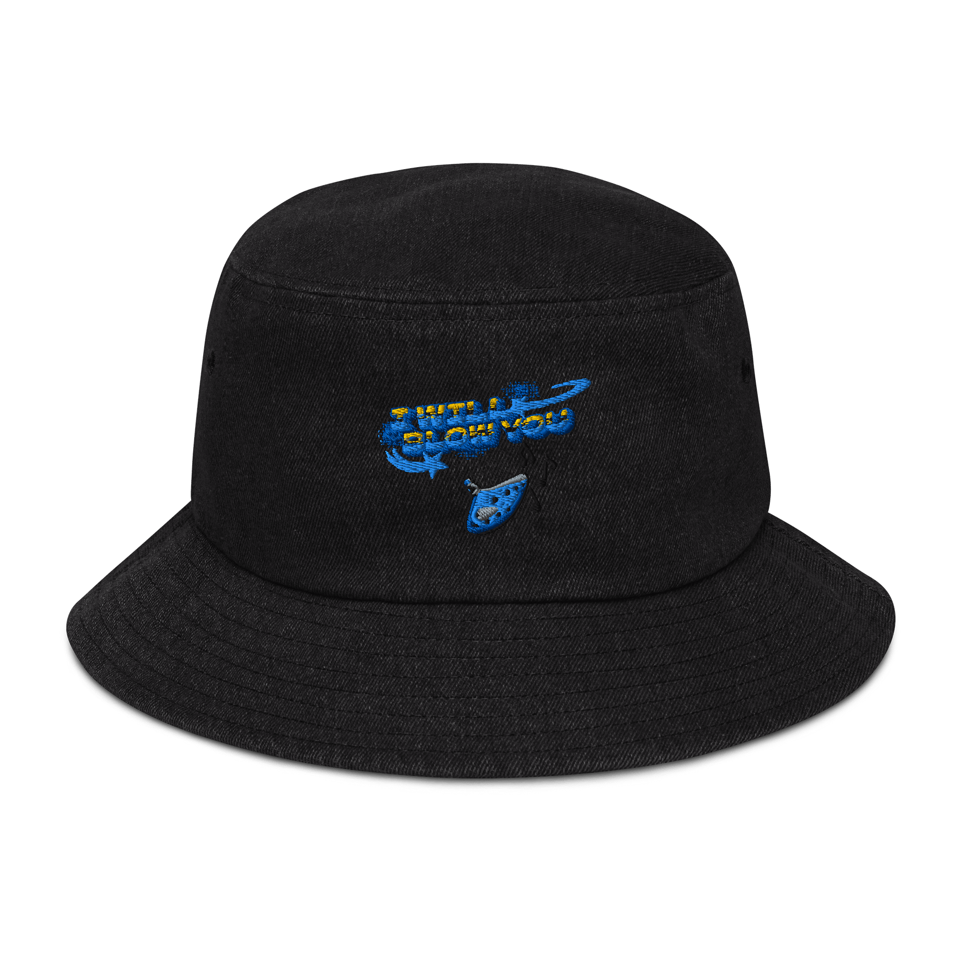 Blow You Embroidered Capstone Denim Bucket Hat product image (1)