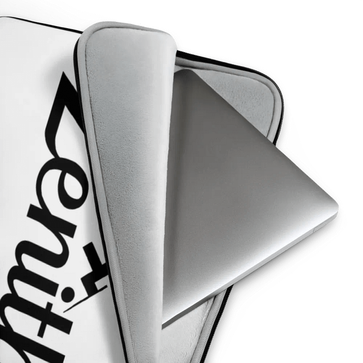 White Zenith Minimalist Laptop Sleeve product image (1)