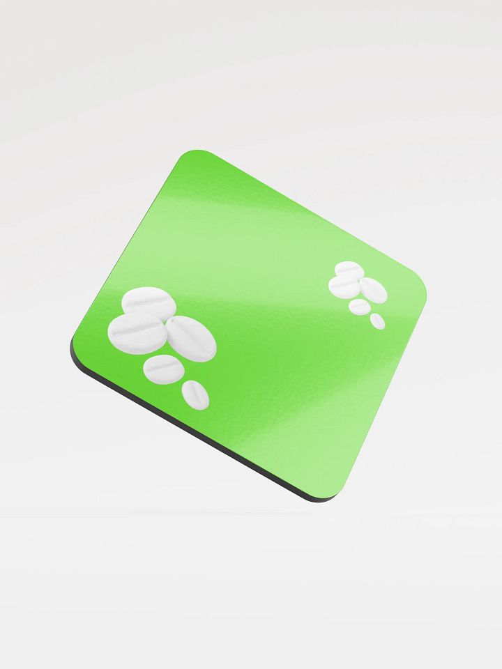 Green I Swear They Are Coffee Beans! White Coffee Beans Coaster product image (1)