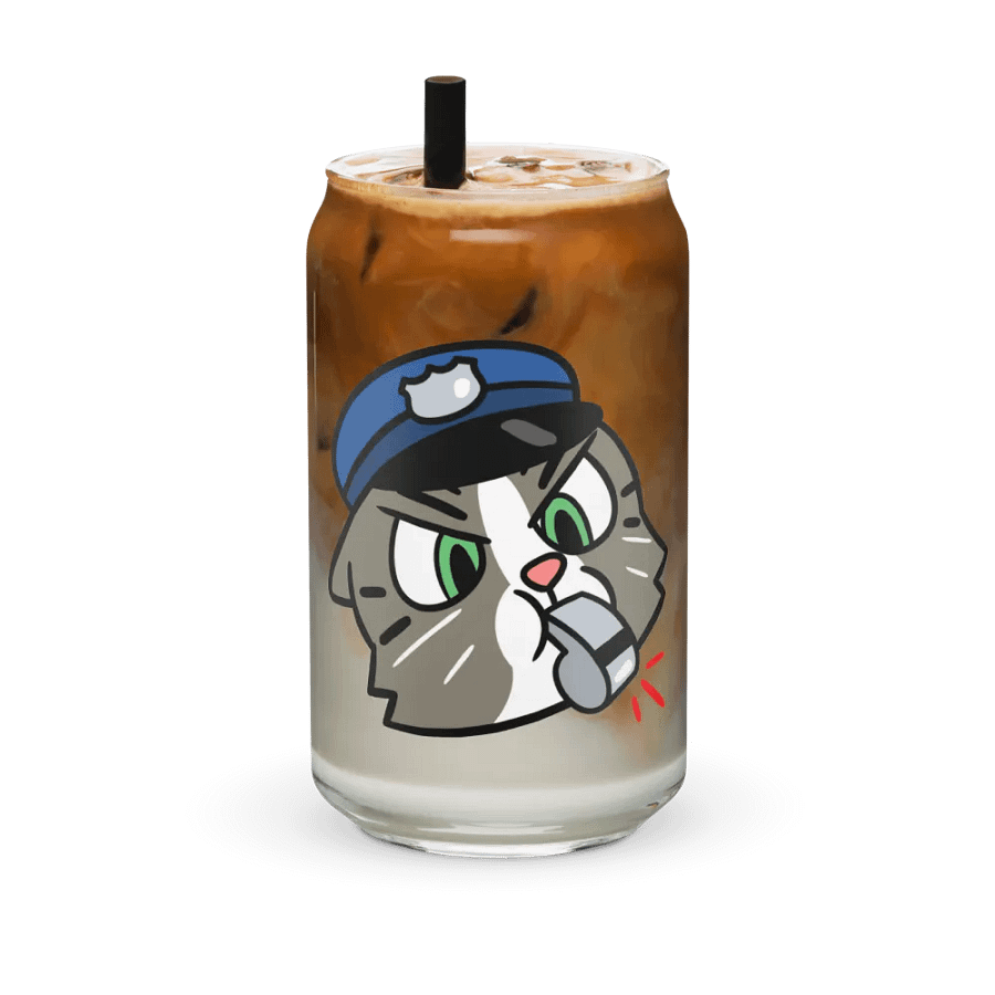 Officer Kitty Cat Can-Shaped Glass product image (36)