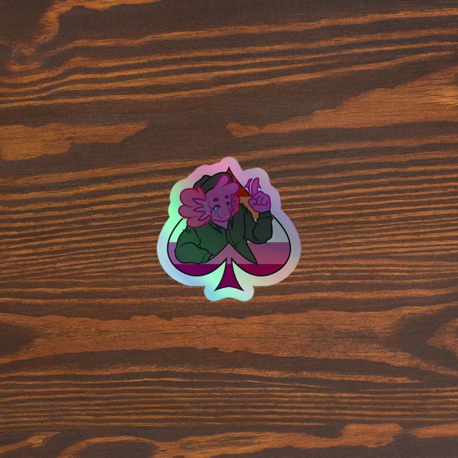 Lesbian in Spades | Kiss-Cut Holo Sticker product image (3)