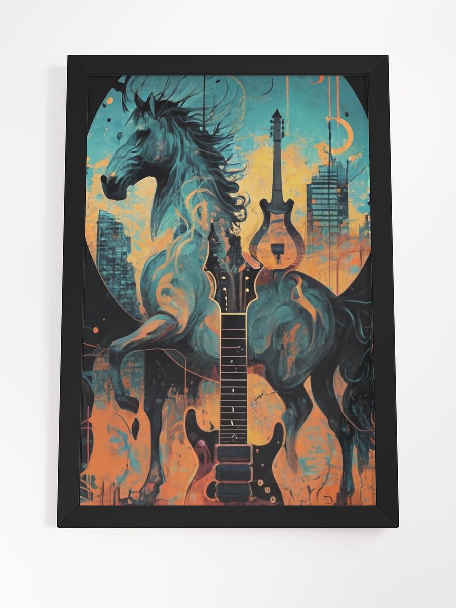 Harmony in Hues: A Horse and Guitar Canvas product image (7)