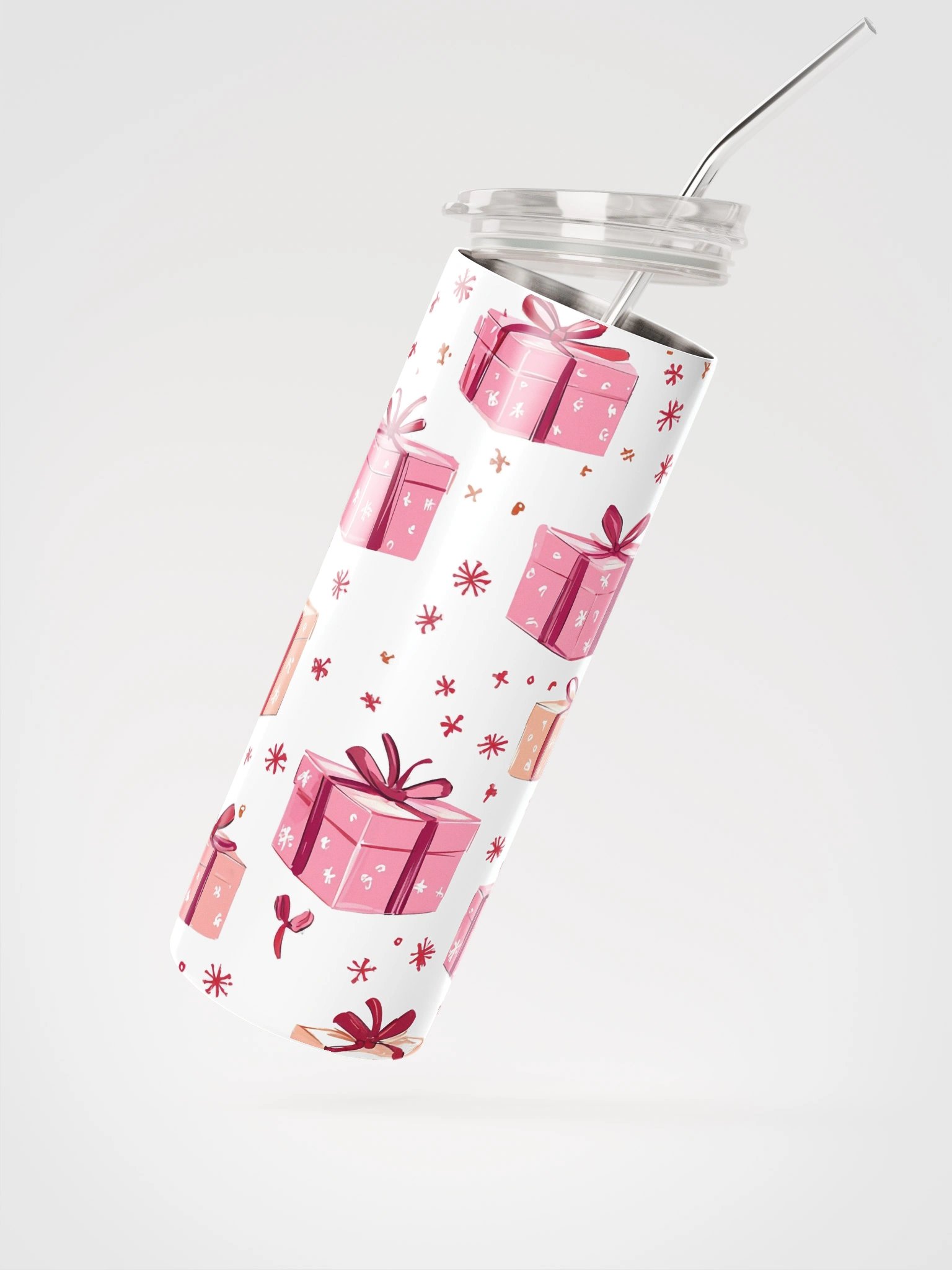Pink Christmas Gifts Stainless Steel Tumbler product image (2)