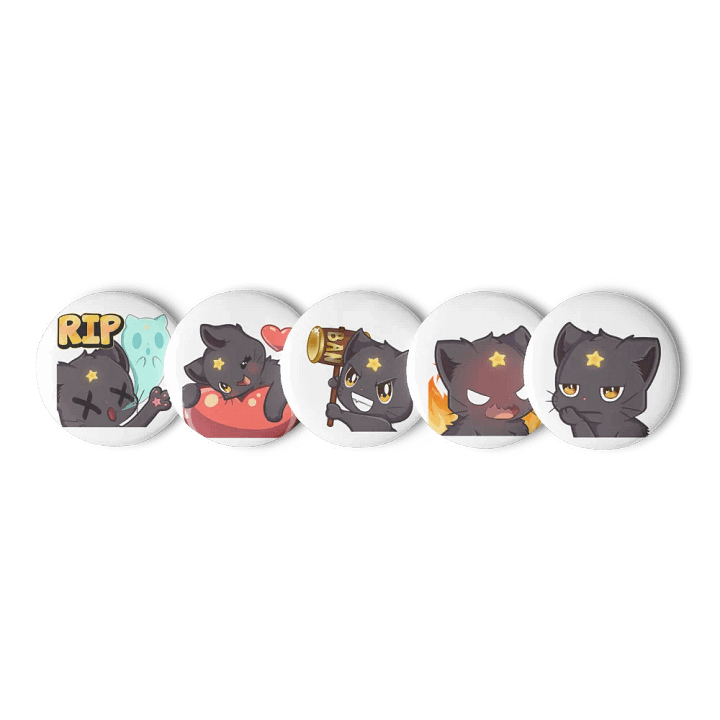 RIP Kitty Pin Button Set product image (2)