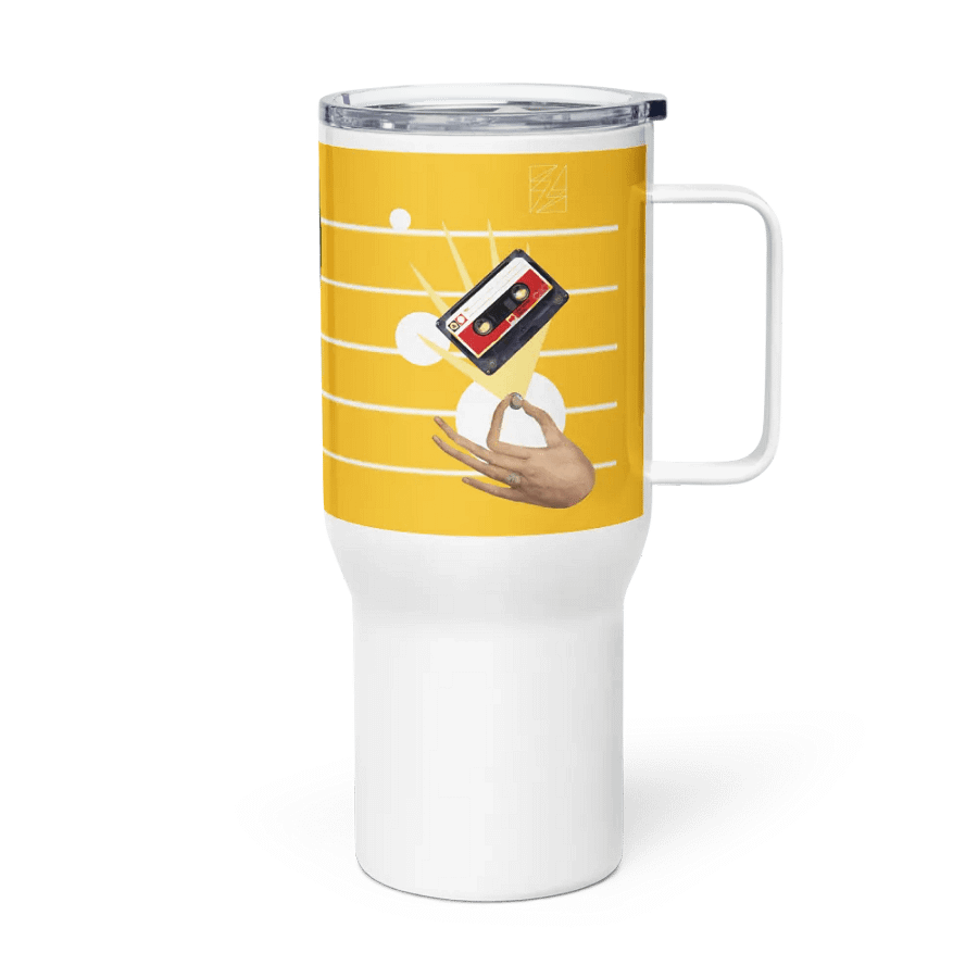 Mater Dolorosa meets Roland TB 303 by Frank Fonik Techno EDM Travel Mug with Handle product image (6)