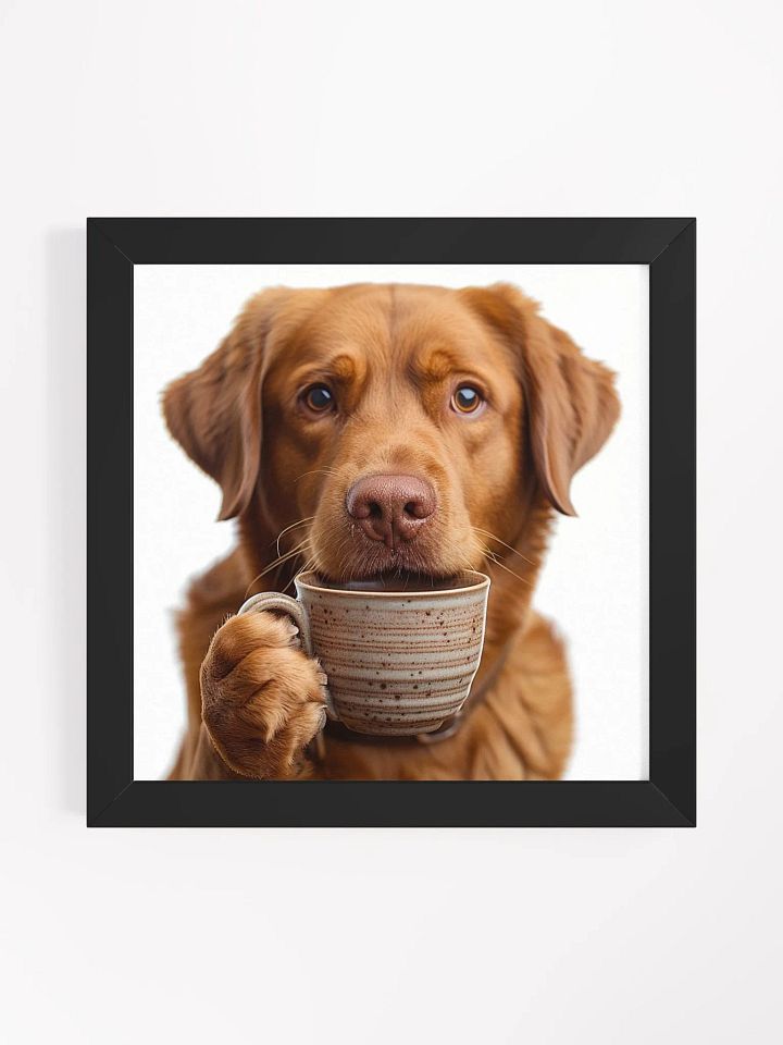 Coffee Lover Cute Labrador Retriever Dog Art product image (1)