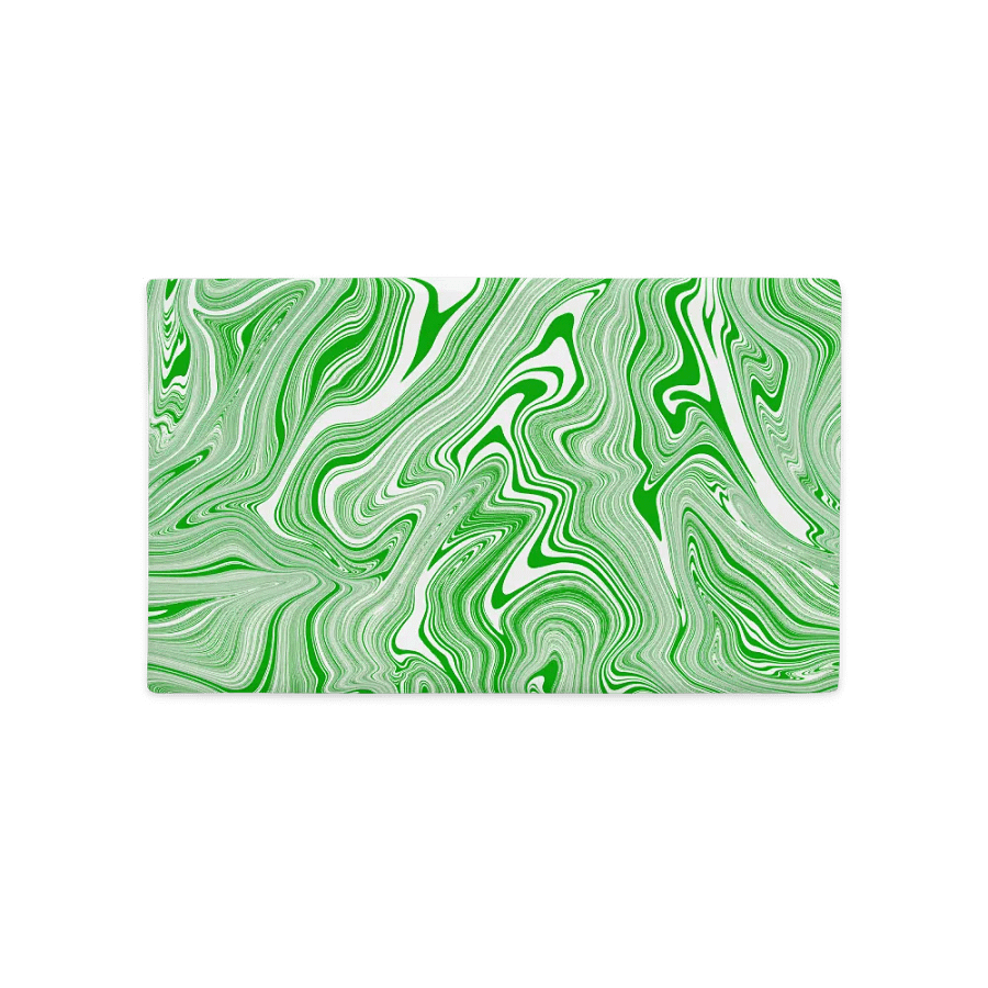 Premium Pillow Case - Green and White Liquid Swirls product image (5)