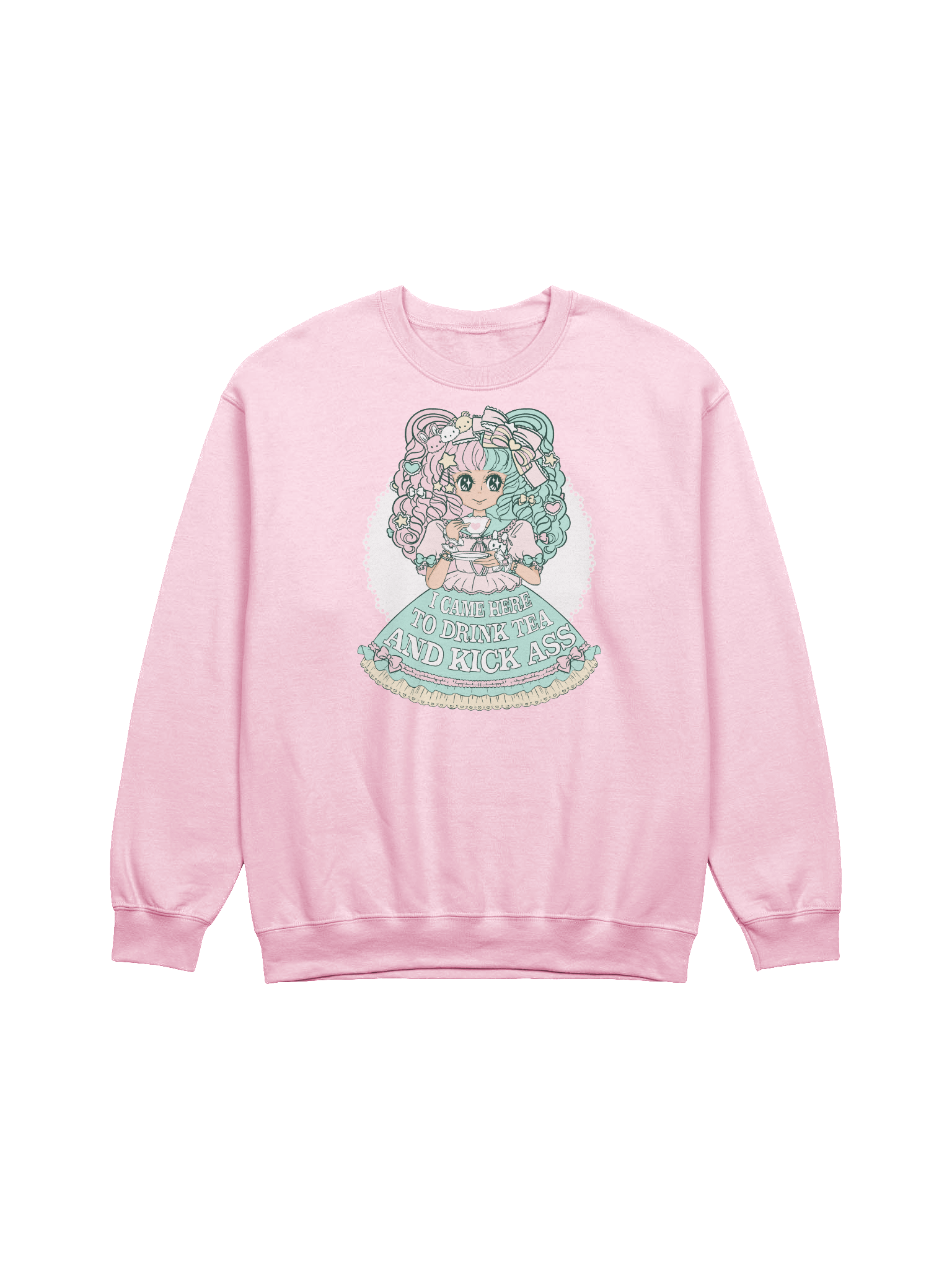 I Came Here to Drink Tea & Kick Ass (OTT, Mint) sweatshirt product image (1)
