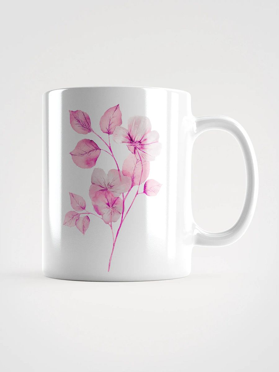 Pink Watercolor Plant Mug product image (2)