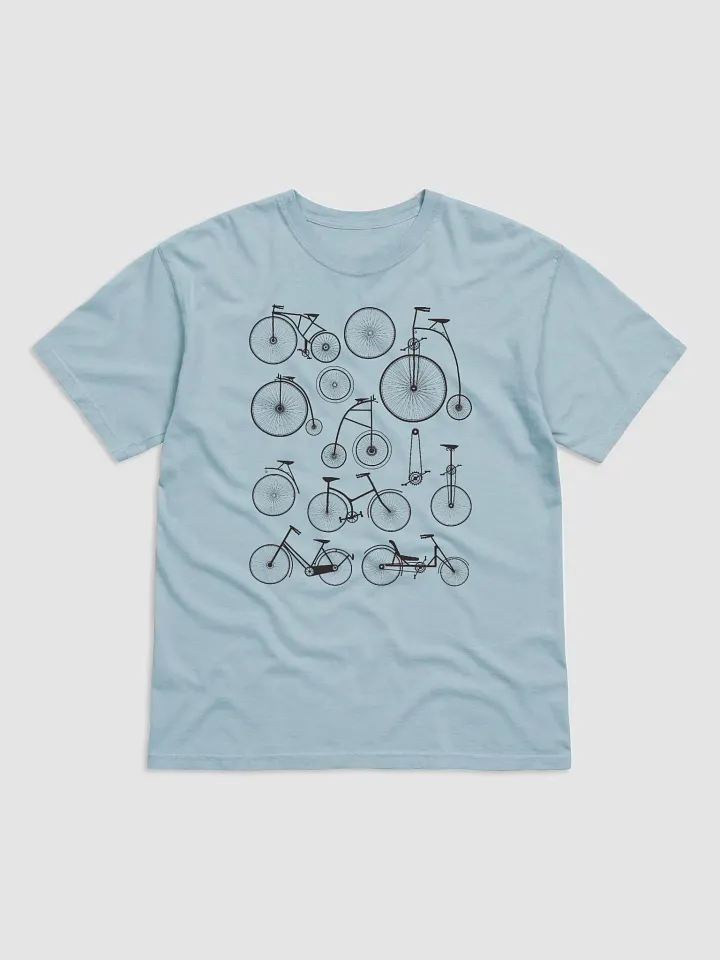 Vintage Bicycles T-Shirt | Vintage-Style Dark and Light Academia Shirt for Cyclists and Bicycle Lovers product image (7)