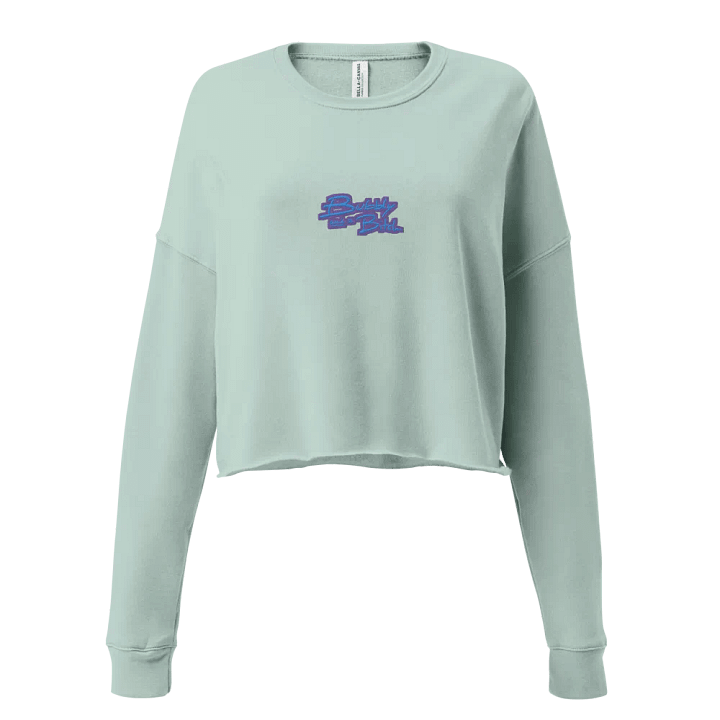 Bubbly and a B*tch (violet bubble design) embroidered fleece crop crew product image (24)