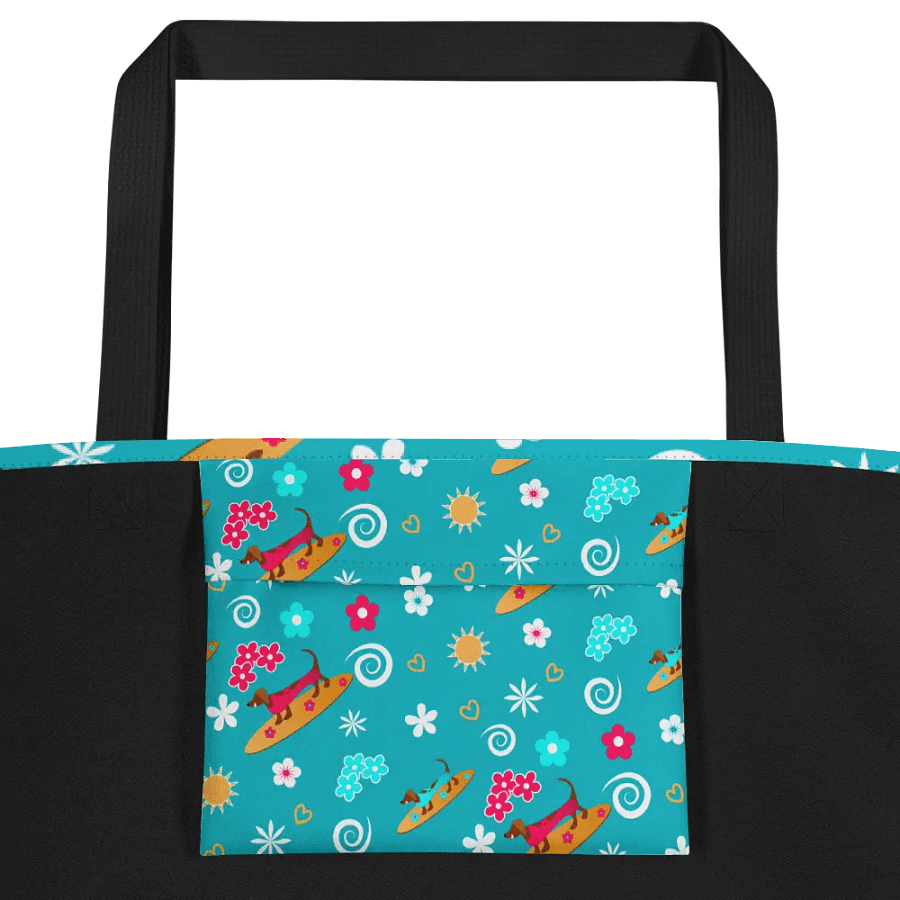 Surfing Dachshund Pattern All Over Print Tote product image (4)