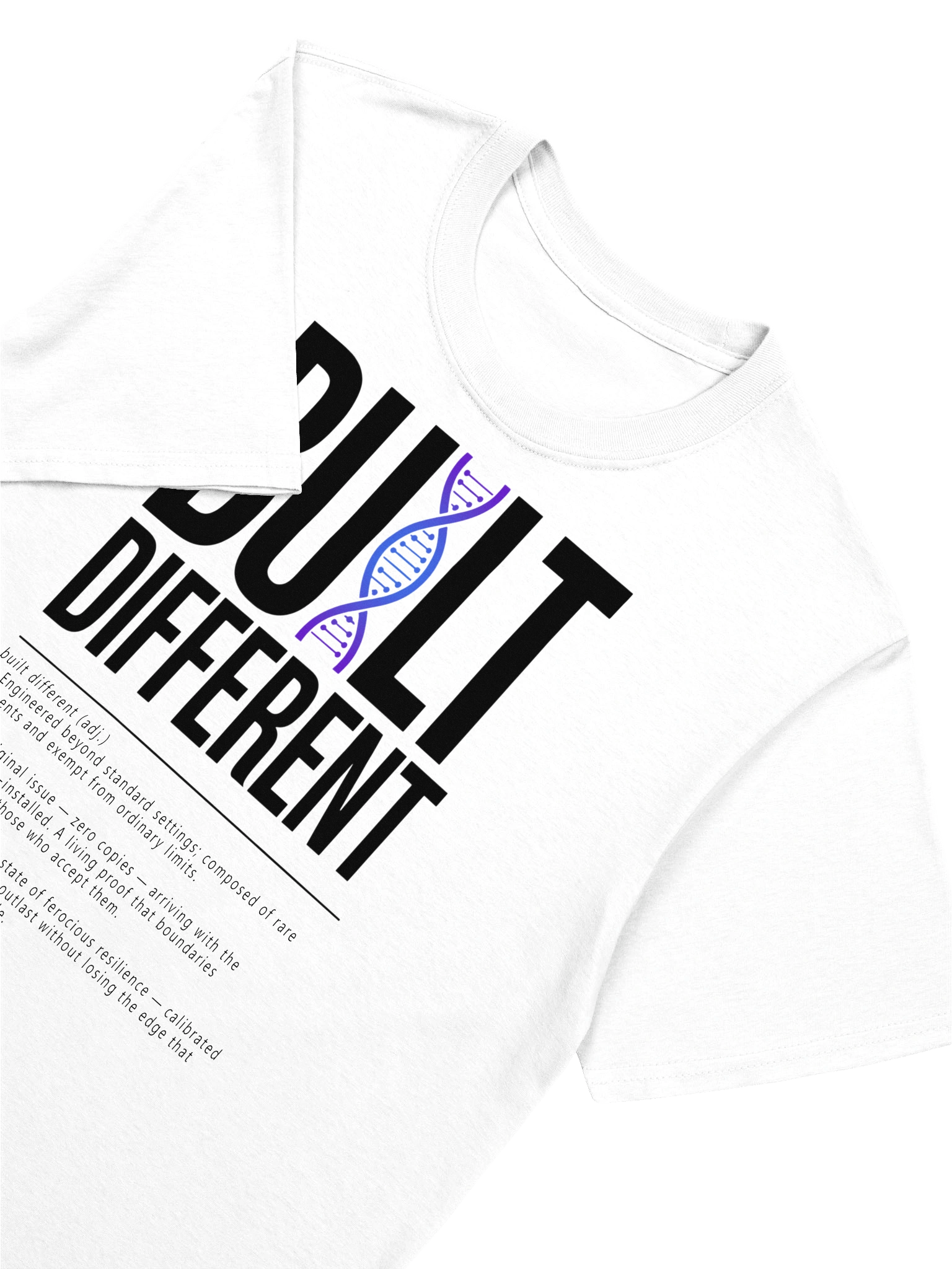 BUILT DIFFERENT Helix Graphic T-Shirt Onyx V1 Defined product image (1)
