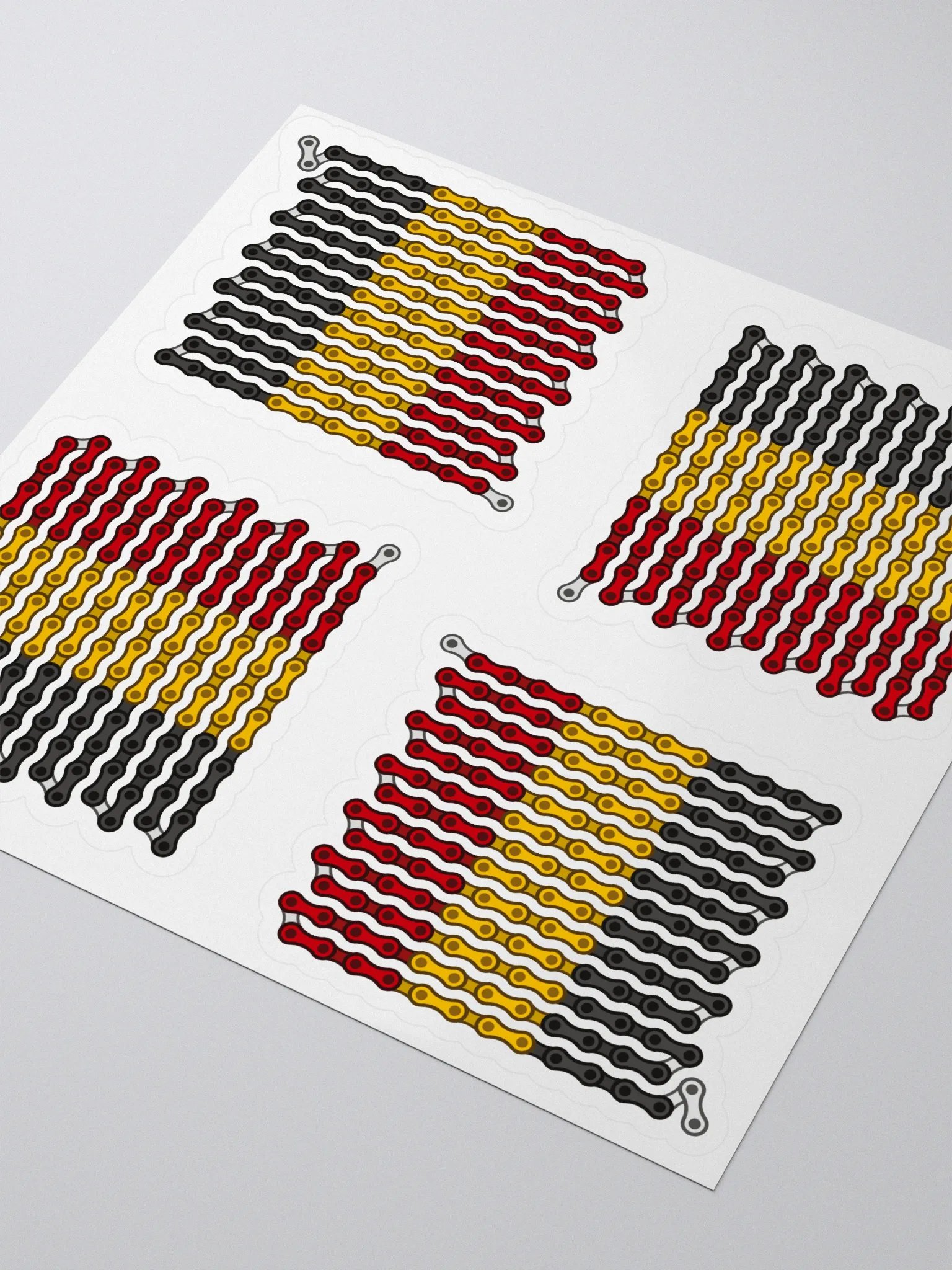 Belgium Bike Chain Flag Sticker 4 Pack product image (3)