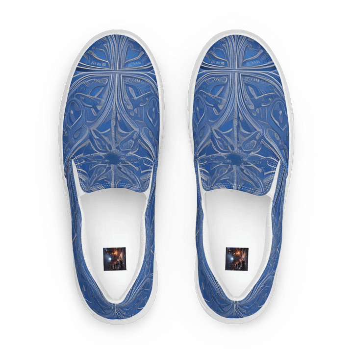 Harmony Blue Paisley Men's Slip-On Shoes product image (1)