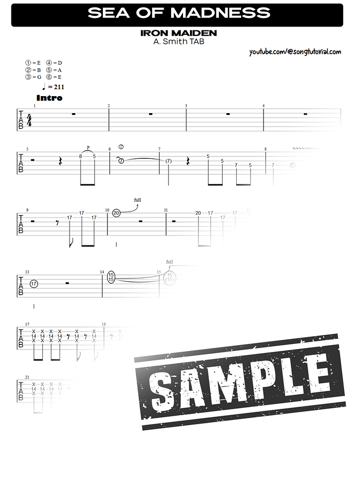 Heaven Can Wait PDF TAB + Backing Track MP3 product image (2)