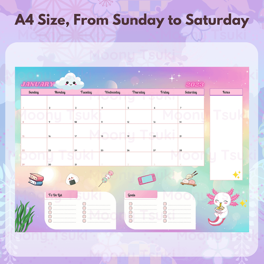 Axolotl Calendar 2024 product image (4)
