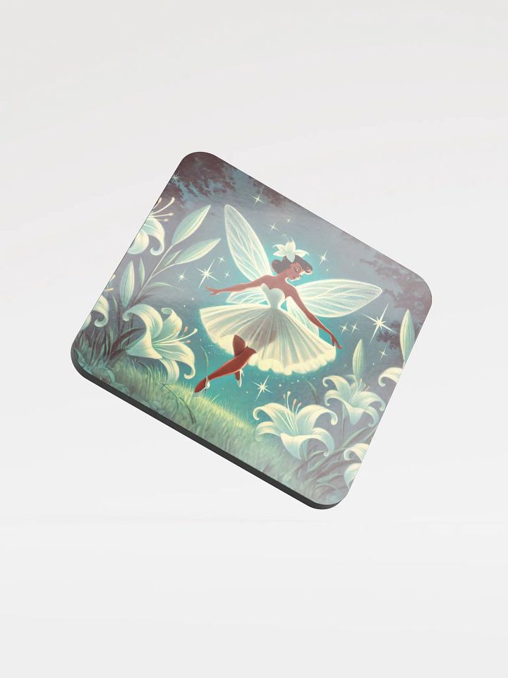 Enchanted Lily Fairy Cork Coaster product image (1)