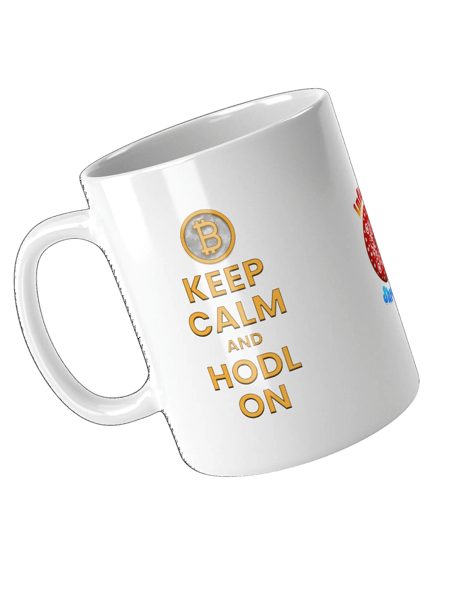 KEEP CALM AND HODL ON WHITE MUG product image (4)