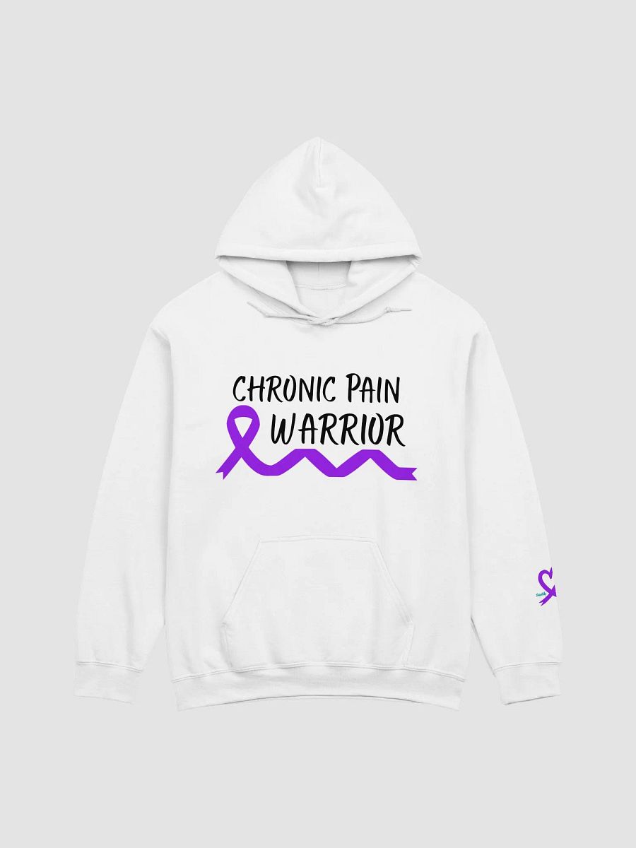 Chronic Pain Warrior Bottom Ribbon Hoodie- Black Print product image (1)