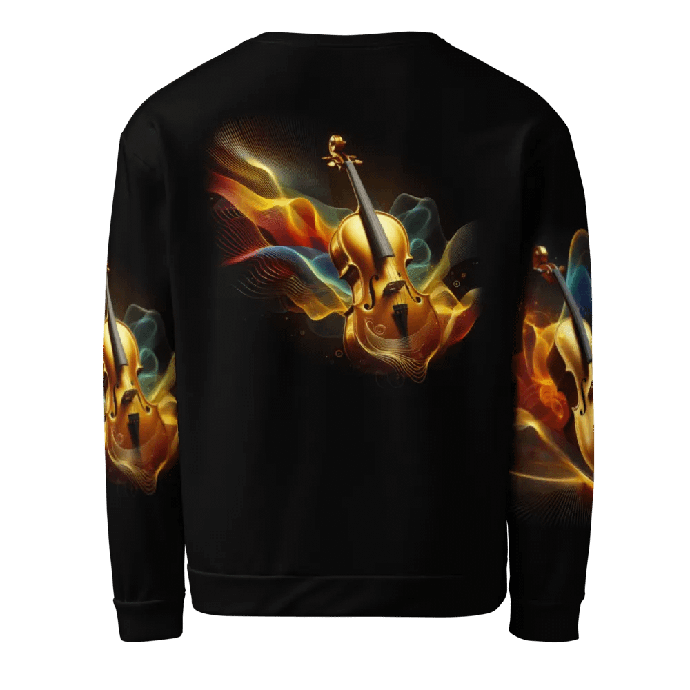 Golden Cello Musical Instrument - All-Over Unisex Sweatshirt #9 product image (3)