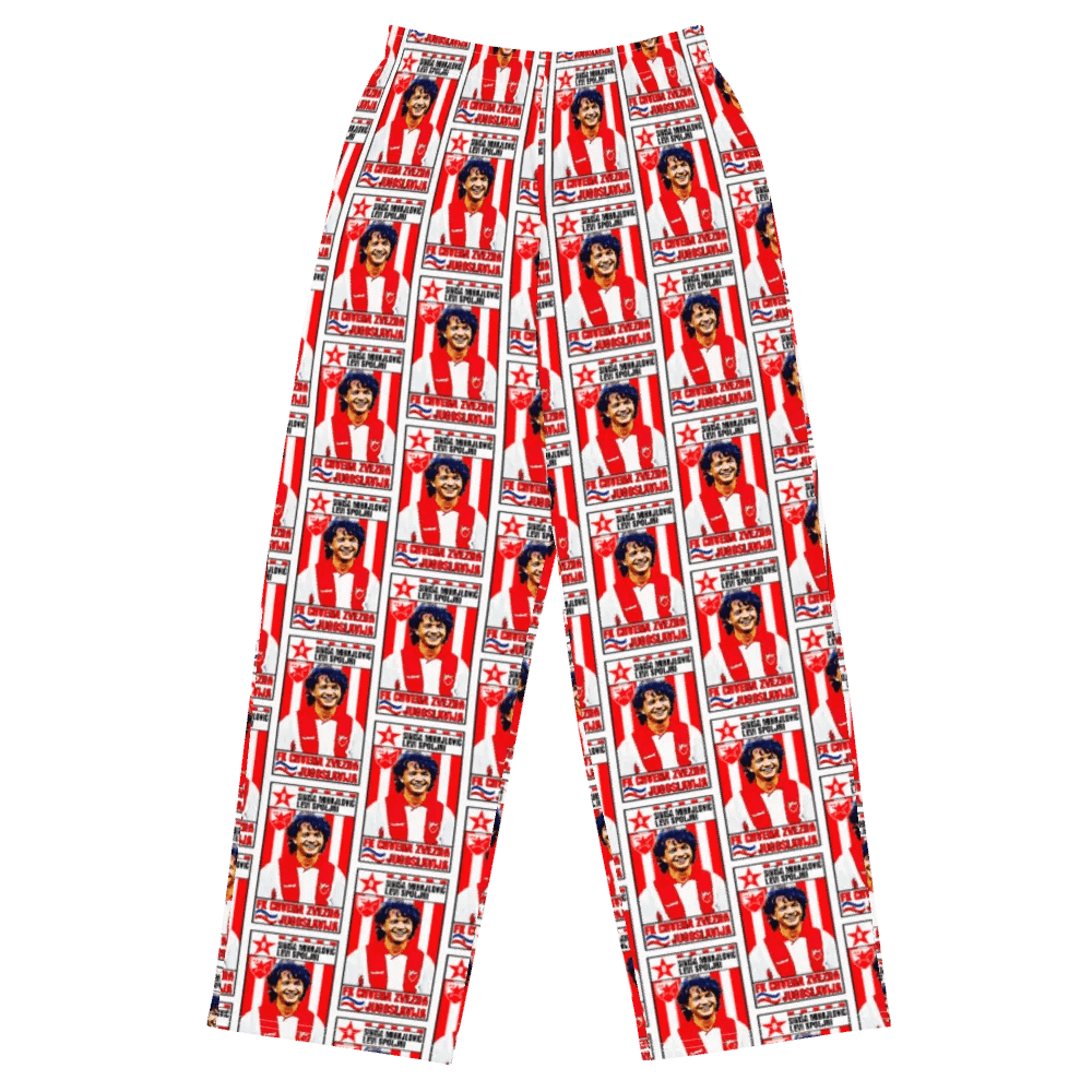 Siniša Mihajlović (FK Crvena Zvezda) #2 All-Over Print Unisex Wide-Leg Pants product image (4)