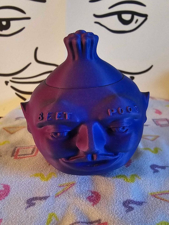 Imperfect Beet Poot 3d printed jar - random color product image (2)