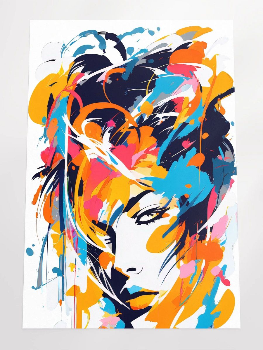 Abstract Woman v11 - Vintage Style Poster - Rocker Girl - Large 24x36 Inches product image (4)