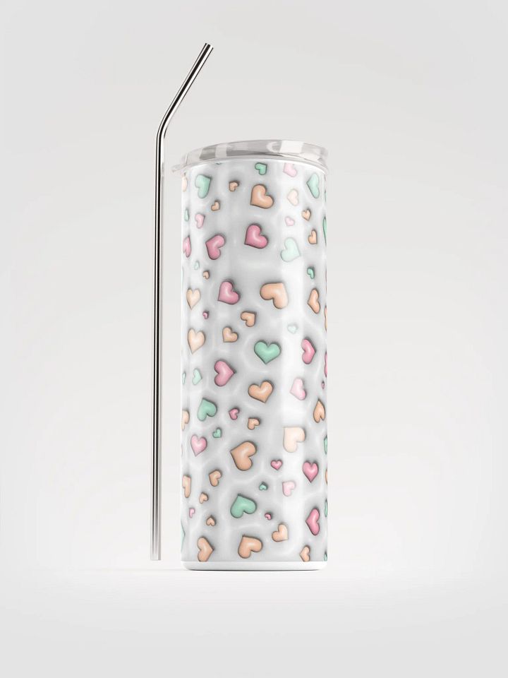 Pastel Heart Stainless Steel Tumbler product image (1)