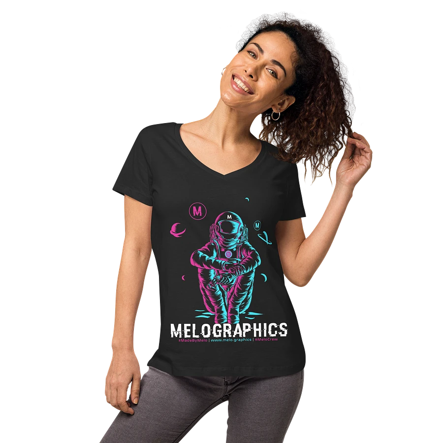 #MeloCrew Vibes: Duotone - Classic Women's V-Neck T-Shirt | #MadeByMELO product image (9)