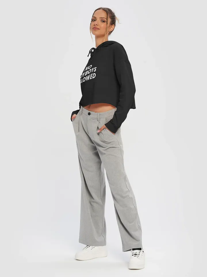 no soyboys allowed cropped hoodie - 80% cotton product image (2)